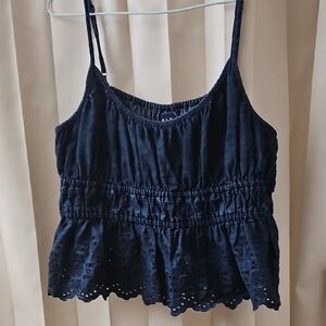 Navy Blue Sleeveless Top